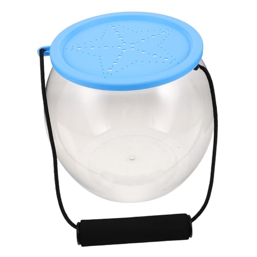 HOMOCONO Micro Landscape Fütterungsbox Kleines Aquarium Aquarieneimer Faschingsspiele Gefallen Runde Blumenvase Terrarienschale Aus Kunststoff Fischschale Mit Deckel Transparent Plastik von HOMOCONO