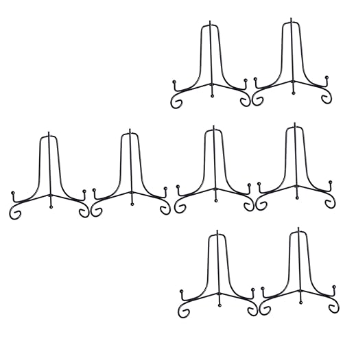 HOMSFOU 8 STK Fotorahmenständer Aus Schmiedeeisen Plattenhalter-ausstellungsständer Platte Steht Für Display 12 Zoll Staffeleihalter Für Fotodisplays Staffelei Aus Eisen Rezept Pu'er Tee von HOMSFOU