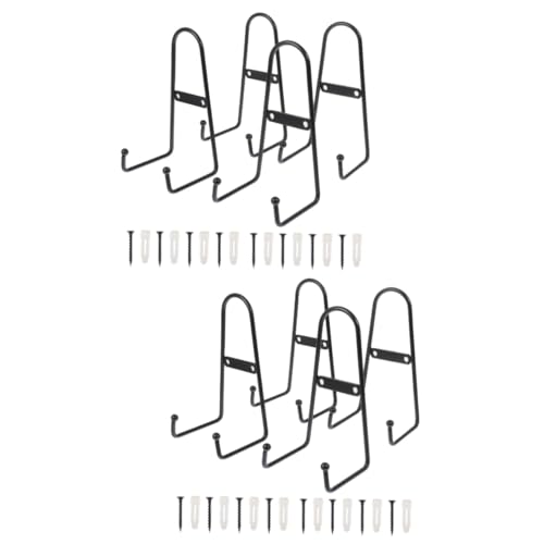 HOMSFOU 8 STK Plattenständer Bilderstaffeleiständer an der Wand montierte Staffelei Regal Dekor Präsentationsständer aus Metall Display-Rack Haushalt Halterung Wandgemälde schmücken von HOMSFOU