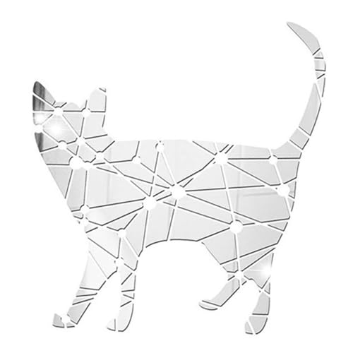 HOMSFOU Geometrischer Katzen Wandaufkleber Aus Acryl Dekoratives Spiegel- Kreative Wandkunst Für Wohnzimmer Und Schlafzimmer Leicht Und Installieren Modernes Design Für Tierliebhaber HOMSFOU Geometrischer Katzen Wandaufkleber Aus Acryl Dekoratives Spiegel- Kreative Wandkunst Für Wohnzimmer Und Schlafzimmer Leicht Und Installieren Modernes Design Für Tierliebhaber von HOMSFOU