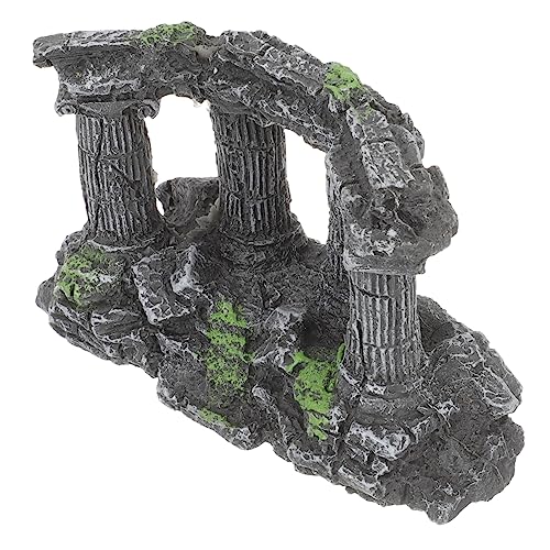 HOMSFOU Römische Säule Aus Kunstharz Für Aquarien Aquariumdekor Aquariumzubehör Authentische Und Naturgetreue Dekoration Für Heim-aquarien von HOMSFOU