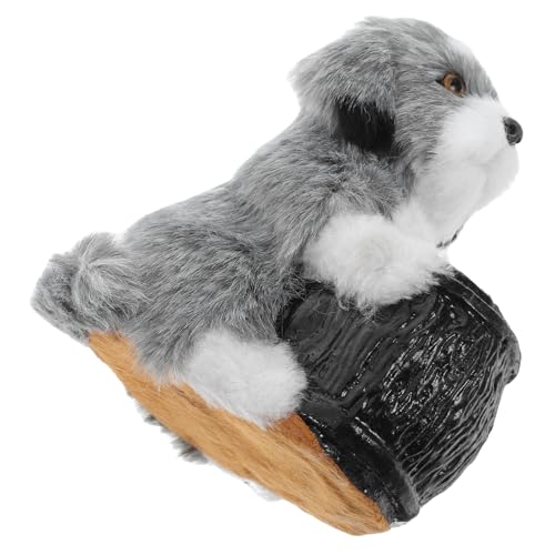 HOMSFOU Stifthalter Für Hunde Plüschtiere Hundespielzeug Für Husky-Figur Husky-partydekorationen Heisere Ornamente Pelztierstatuen Kuscheltiere Für Mädchen Grey Pp Baumwolle von HOMSFOU
