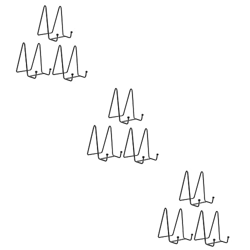 HOMSFOU Teller Halter 9 Stück Tellerhalter Metallrahmenhalter Bildpräsentationsständer Eisentellerhalter Werkzeugständer Glasgeschirr Tischplatte Bücherregal Küche Tellerständer von HOMSFOU