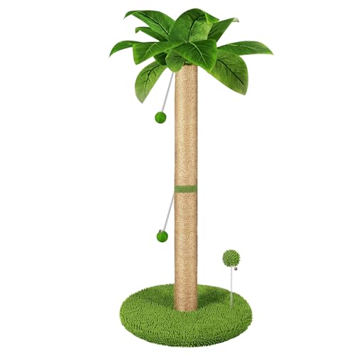 HOMYHANDS Kratzbaum für Katzen, 82 cm hoch, mit Premium-Sisalseil, zwei interaktiven baumelnden Bällen und Federballspielzeug für Indoor-Kätzchen und Katzen HOMYHANDS Kratzbaum für Katzen, 82 cm hoch, mit Premium-Sisalseil, zwei interaktiven baumelnden Bällen und Federballspielzeug für Indoor-Kätzchen und Katzen von HOMYHANDS