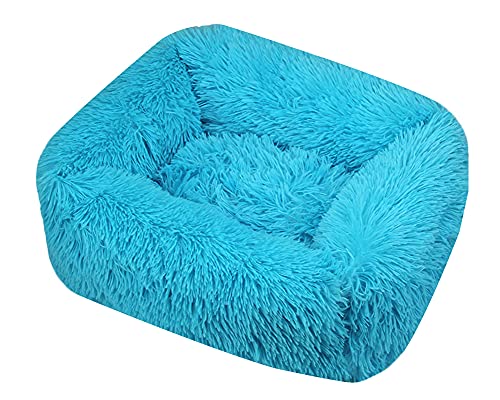 HONGBI Flauschig weiches plüsch katzenbett hundebett bequemes quadratisches haustierkissen Donut warmes hundezwinger katzenbett einfaches haustiersofa von HONGBI
