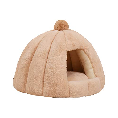 HONGBI Katzenhöhle Kürbis Form Warme Plüsch Kuschelhöhle katzenbett, Katzenkorb Katzenzelt Haustier Katze Hund Schlafzelt Indoor Outdoor Haustierbetten Khaki S:48CM*40CM HONGBI Katzenhöhle Kürbis Form Warme Plüsch Kuschelhöhle katzenbett, Katzenkorb Katzenzelt Haustier Katze Hund Schlafzelt Indoor Outdoor Haustierbetten Khaki S:48CM*40CM von HONGBI