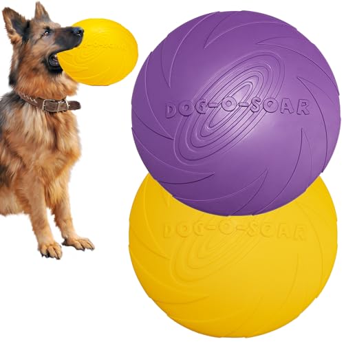 HONGEZEY Fliegenscheibe für Hunde, interaktives Hundespielzeug, weich, leicht, Fang- und Apportierspielzeug für kleine, mittelgroße und große Hunde, schwimmt im Wasser und sicher auf den Zähnen, 22,9 HONGEZEY Fliegenscheibe für Hunde, interaktives Hundespielzeug, weich, leicht, Fang- und Apportierspielzeug für kleine, mittelgroße und große Hunde, schwimmt im Wasser und sicher auf den Zähnen, 22,9 von HONGEZEY