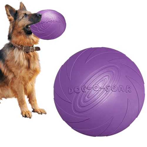 HONGEZEY Fliegenscheibe für Hunde, interaktives Hundespielzeug, weich, leicht, Fang- und Apportierspielzeug für kleine, mittelgroße und große Hunde, schwimmt im Wasser und sicher auf den Zähnen, 22,9 HONGEZEY Fliegenscheibe für Hunde, interaktives Hundespielzeug, weich, leicht, Fang- und Apportierspielzeug für kleine, mittelgroße und große Hunde, schwimmt im Wasser und sicher auf den Zähnen, 22,9 von HONGEZEY