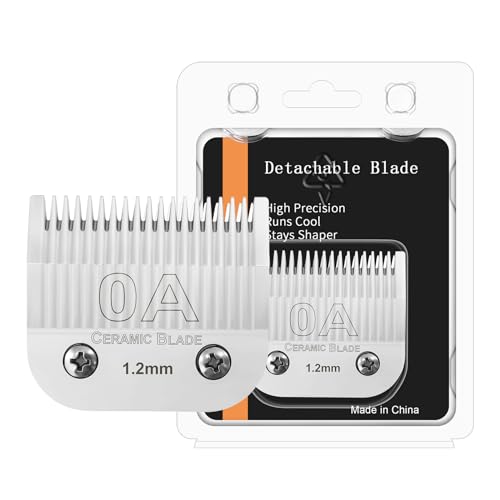 HONGNAL 0A Scherenklinge aus Keramik, Carbon-Injektion, abnehmbar, 1,2 mm, kompatibel mit Ainds, Oster A5, Wahl KM-10 und anderen Schermaschinen, Größe 0A, 3/64 Zoll Schnittlänge, verchromt (1,2 mm) HONGNAL 0A Scherenklinge aus Keramik, Carbon-Injektion, abnehmbar, 1,2 mm, kompatibel mit Ainds, Oster A5, Wahl KM-10 und anderen Schermaschinen, Größe 0A, 3/64 Zoll Schnittlänge, verchromt (1,2 mm) von HONGNAL