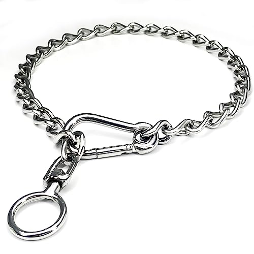 HONGSAGE Hundehalsband, 304 Edelstahl, kaufest, Anti-Wickeln, Verlängerungsleine für kleine, mittelgroße und große Hunde, Training und Spazierengehen. (Größe L: 63,5 x 3,5 mm (Halsumfang max. 55,9 cm) HONGSAGE Hundehalsband, 304 Edelstahl, kaufest, Anti-Wickeln, Verlängerungsleine für kleine, mittelgroße und große Hunde, Training und Spazierengehen. (Größe L: 63,5 x 3,5 mm (Halsumfang max. 55,9 cm) von HONGSAGE