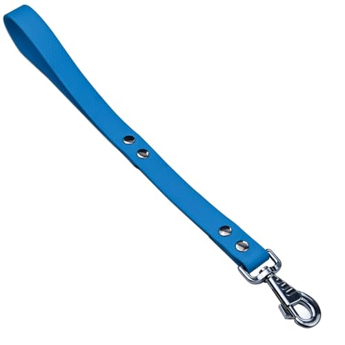Kurze Hundeleine, robuster Metallhaken, wasserdichtes PVC und breite Lasche für Hunderassen. von HONGSAGE