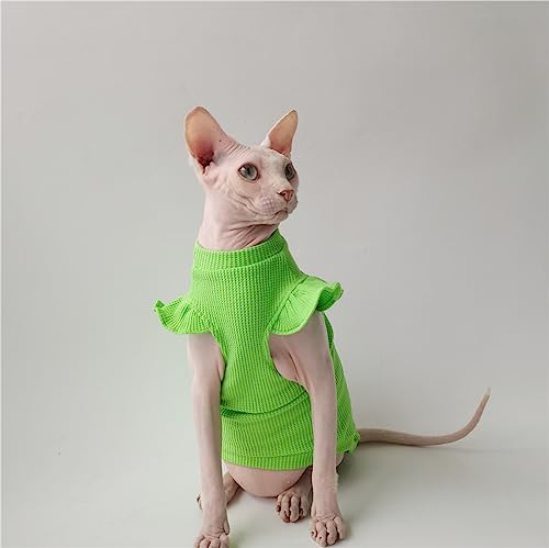 HONGSUO Sphinx-Katze, Haarlose Katze, Sommer-Klimaanlage, Atmungsaktive Weste,Grün,XXL HONGSUO Sphinx-Katze, Haarlose Katze, Sommer-Klimaanlage, Atmungsaktive Weste,Grün,XXL von HONGSUO