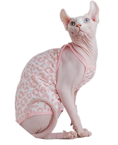 HONGSUO Sphinx-Katzenkleidung, Haarlose Katze, Sommer-Unterhemd, Baumwoll-Klima-Shirt,Leibchen,S von HONGSUO