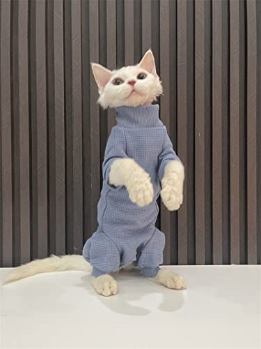 HONGSUO Sphinx Katzenkleidung haarlose Katze Devon einteiliges Sweatshirt Baumwolle warme 4-beinige Kleidung, Farbe 1,XXXL+ von HONGSUO