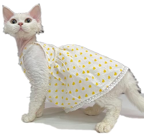 HONGSUO Sphynx-Katzenkleidung, Devon/Haarlose Katze, Ärmelloses T-Shirt, Klimaanlage, Kleidung, Bequem Und Ausziehbar,Strapsrock,M- HONGSUO Sphynx-Katzenkleidung, Devon/Haarlose Katze, Ärmelloses T-Shirt, Klimaanlage, Kleidung, Bequem Und Ausziehbar,Strapsrock,M- von HONGSUO
