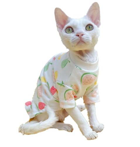 HONGSUO Sphynx-Katzenkleidung, Devon/Haarlose Katze, Reine Baumwolle, 4-Bein-Kleidung, Bauchschutz-Bottom-Shirt, Bequemes Anti-Shedding-Cartoon-Sweatshirt,Kapuzenpullover,XXL HONGSUO Sphynx-Katzenkleidung, Devon/Haarlose Katze, Reine Baumwolle, 4-Bein-Kleidung, Bauchschutz-Bottom-Shirt, Bequemes Anti-Shedding-Cartoon-Sweatshirt,Kapuzenpullover,XXL von HONGSUO