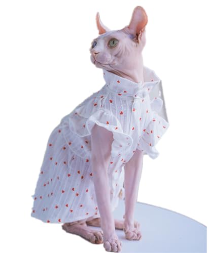 HONGSUO Sphynx-Katzenkleidung, Devon/Haarlose Katze, Sommerkleid Aus Baumwolle Mit Stehkragen, Bequem Und Ausziehbar,Farbe 1,M HONGSUO Sphynx-Katzenkleidung, Devon/Haarlose Katze, Sommerkleid Aus Baumwolle Mit Stehkragen, Bequem Und Ausziehbar,Farbe 1,M von HONGSUO