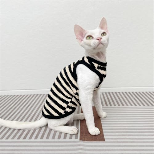 HONGSUO Sphynx-Katzenkleidung, Devon/Haarlose Katze, Stretch-Weste, Ärmellos, Bequem, Anti-Ausziehen,Weste,M HONGSUO Sphynx-Katzenkleidung, Devon/Haarlose Katze, Stretch-Weste, Ärmellos, Bequem, Anti-Ausziehen,Weste,M von HONGSUO