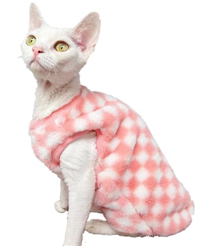 HONGSUO Sphynx-Katzenkleidung Devon/Haarlose Katze Herbst- Und Winterweste Plus Samtverdickte Heimkleidung,Rosa,XXL HONGSUO Sphynx-Katzenkleidung Devon/Haarlose Katze Herbst- Und Winterweste Plus Samtverdickte Heimkleidung,Rosa,XXL von HONGSUO