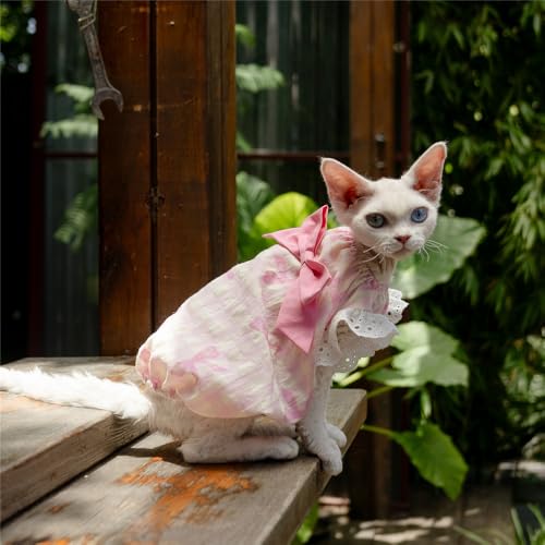 HONGSUO Sphynx-Katzenkleidung Devon/Haarlose Katze Rosa Prinzessinnenkleid Ärmelloses Kleid Aus Reiner Baumwolle,Rosa,XL+ HONGSUO Sphynx-Katzenkleidung Devon/Haarlose Katze Rosa Prinzessinnenkleid Ärmelloses Kleid Aus Reiner Baumwolle,Rosa,XL+ von HONGSUO