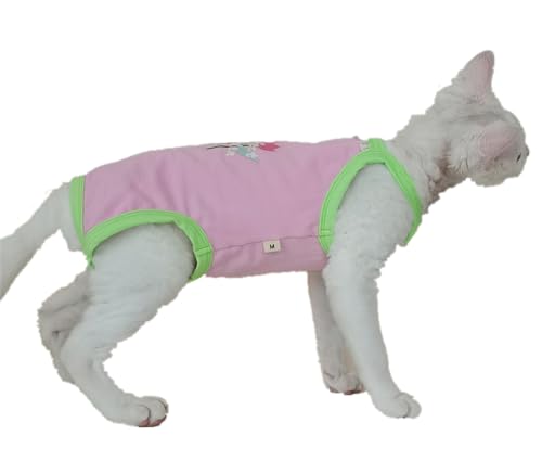 HONGSUO Sphynx-Katzenkleidung Devon/Haarlose Katze Sommer Dünne Klimatisierte Kleidung Bauchschutz 4-Fuß-Kleidung,Rosa,L HONGSUO Sphynx-Katzenkleidung Devon/Haarlose Katze Sommer Dünne Klimatisierte Kleidung Bauchschutz 4-Fuß-Kleidung,Rosa,L von HONGSUO
