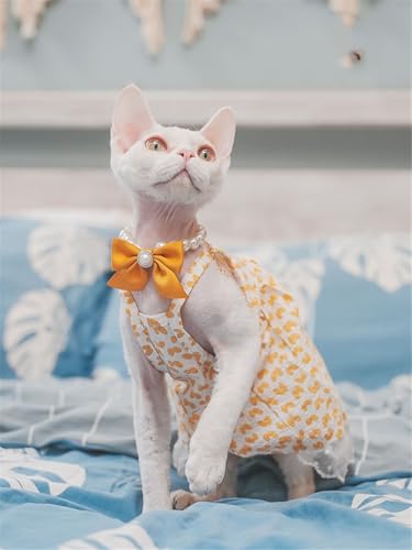 HONGSUO Sphynx-Katzenkleidung Devon/Haarlose Katze Sommer Dünnes Camisole-Kleid Aus Reiner Baumwolle Bequem,Weste,M HONGSUO Sphynx-Katzenkleidung Devon/Haarlose Katze Sommer Dünnes Camisole-Kleid Aus Reiner Baumwolle Bequem,Weste,M von HONGSUO