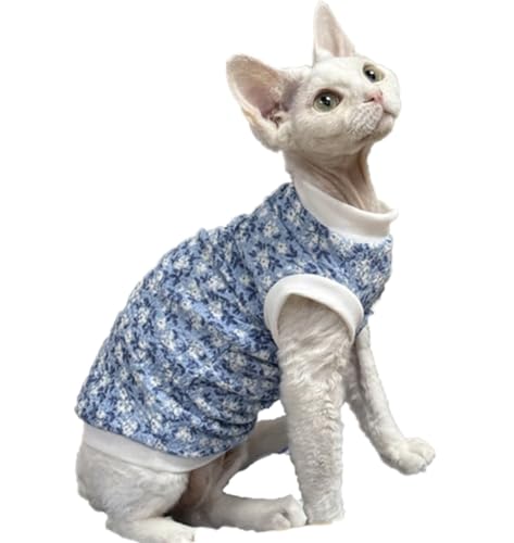 HONGSUO Sphynx-Katzenkleidung Devon/haarlose Katze Sommer Dünne Leibchen Ärmellose Weste,Ärmellose Weste,L HONGSUO Sphynx-Katzenkleidung Devon/haarlose Katze Sommer Dünne Leibchen Ärmellose Weste,Ärmellose Weste,L von HONGSUO