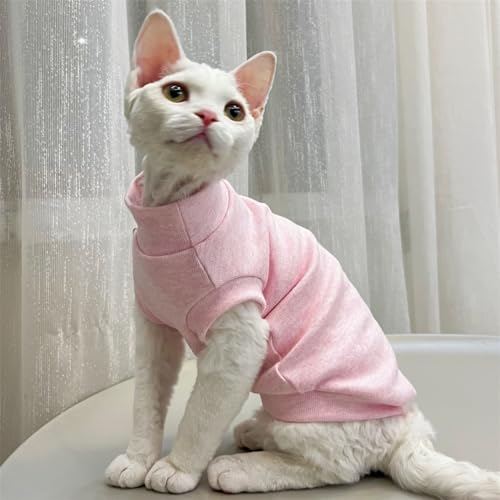 HONGSUO Sphynx-Katzenkleidung Devon Haarlose Katze Thermoweste Aus Reiner Baumwolle Ärmellos Hypoallergen,Rosa,XS HONGSUO Sphynx-Katzenkleidung Devon Haarlose Katze Thermoweste Aus Reiner Baumwolle Ärmellos Hypoallergen,Rosa,XS von HONGSUO