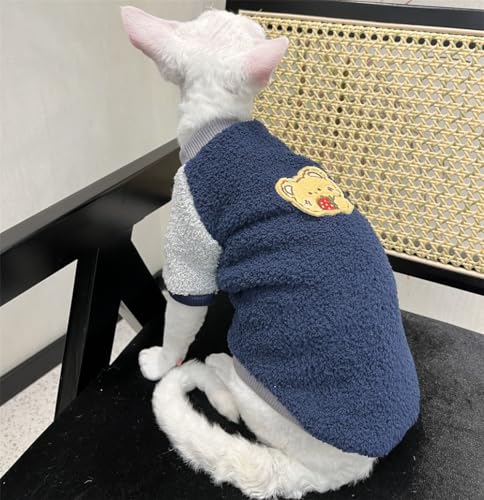 HONGSUO Sphynx-Katzenkleidung Devon Haarloses Katzen-Sweatshirt Aus Doppelseitigem Samt Ist Weich, Bequem Und Schmutzabweisend,dunkelblau,XXXL HONGSUO Sphynx-Katzenkleidung Devon Haarloses Katzen-Sweatshirt Aus Doppelseitigem Samt Ist Weich, Bequem Und Schmutzabweisend,dunkelblau,XXXL von HONGSUO