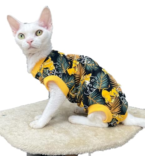 HONGSUO Sphynx-Katzenkleidung Für Devon/haarlose Katzen Im Sommer, Reine Baumwolle, 4-beinige Sterilisationskleidung Ist Bequem Und Schmutzabweisend,4 Schuhe,XXL HONGSUO Sphynx-Katzenkleidung Für Devon/haarlose Katzen Im Sommer, Reine Baumwolle, 4-beinige Sterilisationskleidung Ist Bequem Und Schmutzabweisend,4 Schuhe,XXL von HONGSUO