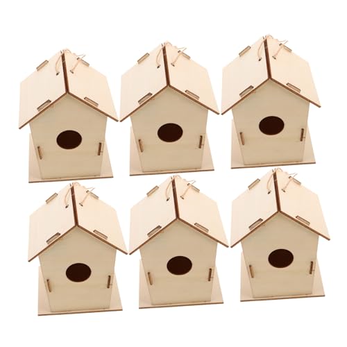 HONITANO 6 Stück Teiliges DIY Holz Vogelhaus Bastelset für Unbemalte Graffiti Vogelhäuser zum Bemalen Robustes Outdoor Nistkasten Fördert Naturerlebnis und Kreatives Malen HONITANO 6 Stück Teiliges DIY Holz Vogelhaus Bastelset für Unbemalte Graffiti Vogelhäuser zum Bemalen Robustes Outdoor Nistkasten Fördert Naturerlebnis und Kreatives Malen von HONITANO
