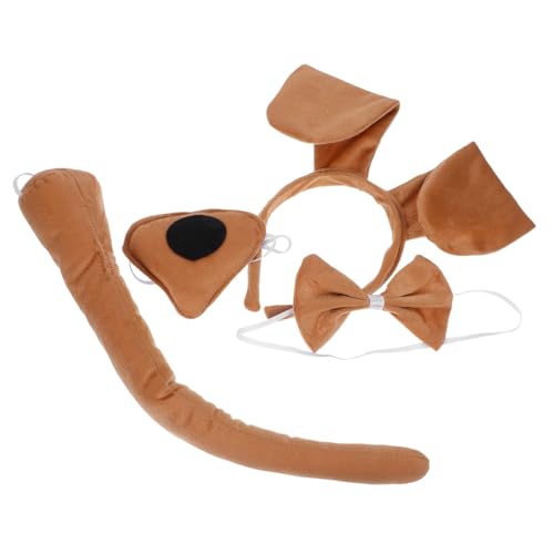 HONITANO Hundekostüm Set Teilig mit Weichem Realistischem Design für Fasching Halloween Party Cosplay Jungen Mädchen Tierkostüm Zubehör HONITANO Hundekostüm Set Teilig mit Weichem Realistischem Design für Fasching Halloween Party Cosplay Jungen Mädchen Tierkostüm Zubehör von HONITANO
