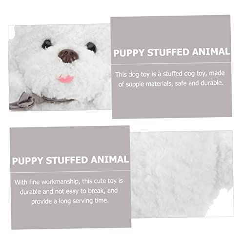 HONITANO Plüsch Hundespielzeug Bichon Frisé Weiß Verschleißfestes Kuscheltier Stehendes Stofftier Weiches Hundekuscheltier für Dekoration HONITANO Plüsch Hundespielzeug Bichon Frisé Weiß Verschleißfestes Kuscheltier Stehendes Stofftier Weiches Hundekuscheltier für Dekoration von HONITANO