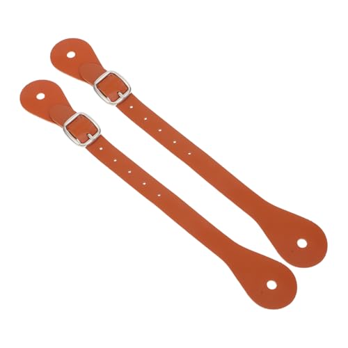 HONITANO Verstellbare Sporenriemen aus Langlebigem Kunstleder für Damen und Herren Western Reitzubehör für Outdoor und Turniere Komfortable Pferde Ausrüstung Hellbraun von HONITANO
