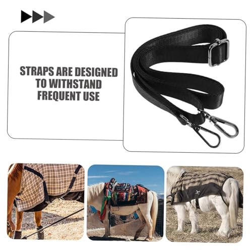HONMEET 2 Stück Teiliges Elastische Verstellbare Beingurte für Pferdedecken mit Metall drehverschluss Langlebige Pferdedecken beinschlaufen für Sicheren Halt und Optimalen HONMEET 2 Stück Teiliges Elastische Verstellbare Beingurte für Pferdedecken mit Metall drehverschluss Langlebige Pferdedecken beinschlaufen für Sicheren Halt und Optimalen von HONMEET