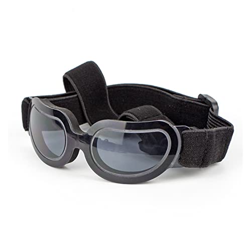 HOOBN Interessanter Haustierhut für kleine Hunde, Sonnenbrille, winddicht, schneefest, Welpenbrille mit flexiblen Bändern, für Welpen, Katzen und Hunde (Farbe: Schwarz) von HOOBN