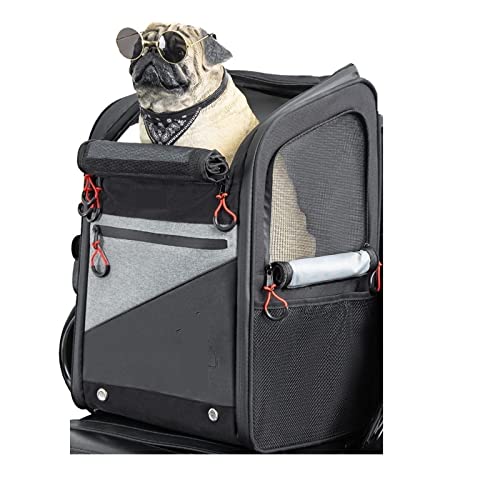 HOOBN Motorrad-Reisetasche, Motorrad, Hunde/Katze, Haustiertaschen, tragbar, Tragfähigkeit, 44 l, faltbarer Hunderucksack, passend für Street Glide Road King Touring Trike Motorradkoffer von HOOBN