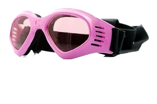 Interessante Haustierhut, Hundebrille für kleine bis mittelgroße Hunde, Sonnenbrille, winddicht, schneefest, Welpenbrille, Hundebrille, Hunde-, Katzen- und Hundebekleidung (Farbe: (Medium), Rosa) von HOOBN