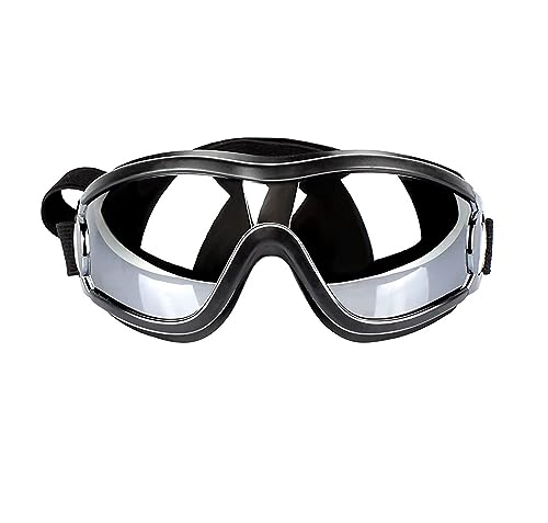 Interessante Haustierhut, Hundesonnenbrille, Hundebrille, verstellbarer Riemen für Reisen, Skifahren und Hunde, Schneebrille, Haustierbrille für mittelgroße bis große Hunde, Katzen und Hundebekleidung von HOOBN