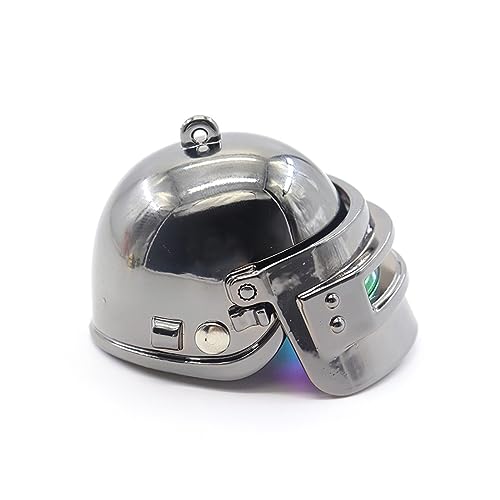 Interessante Haustiermütze, 1 Stück, Hühnerhelm, kleiner harter Helm, Vogel, Ente, Haustierhut, Kopfbedeckung, Hühnerkopfdekoration, kleine Haustiere, Katzen- und Hundebekleidung (Farbe: Silber) von HOOBN