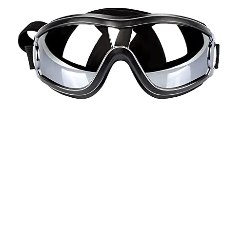 Interessante Haustiermütze, Hundehelm und Brille: Schutz für Hunde, Sonnenbrille, Haustierhut, Motorradhelme, passend für Welpen, Reiten, Katzen- und Hundebekleidung (Farbe: L, Brille-2) von HOOBN