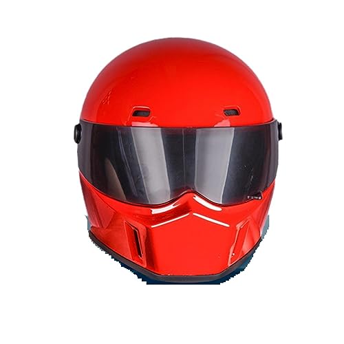 Interessante Haustiermütze für kleine Haustiere, Motorradhelm, Katze, Hund, Welpen, MMini-Helme, für den Außenbereich, sichere Haustier-Foto-Requisiten, Katzen- und Hundekleidung (Farbe: Typ C, Rot) von HOOBN