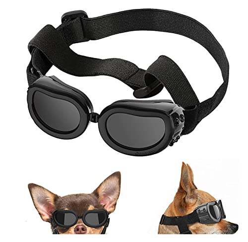 Interessanter Haustierhut, Hundesonnenbrille, Haustierhelm, Set mit Hundebrille, Windschutz, Hundebrille, Hundehelm und Schutzbrille, Motorradhelm, Katzen- und Hundebekleidung (Farbe: S Größe Brille) von HOOBN