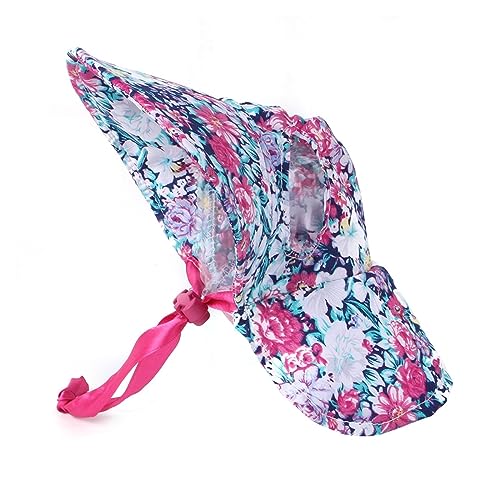 Interessanter Hut für Haustiere, Blumenmuster, niedlich, für Katzen und Hunde, Retro, Damen, Mütze, Tie Floral, für Katzen und Hunde, Kleidung (Farbe: BU, Größe: von HOOBN