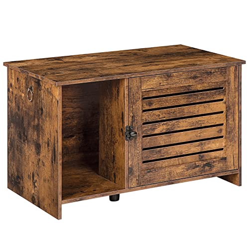 HOOBRO Katzenklo Schrank mit Lamellentür, Katzenschrank Katzenhaus, Katzenschrank für Katzentoilette, Innenraum große Katzenstreu-Aufbewahrungsbox, 80 x 45 x 46 cm, Vintagebraun EBF07MW01 HOOBRO Katzenklo Schrank mit Lamellentür, Katzenschrank Katzenhaus, Katzenschrank für Katzentoilette, Innenraum große Katzenstreu-Aufbewahrungsbox, 80 x 45 x 46 cm, Vintagebraun EBF07MW01 von HOOBRO