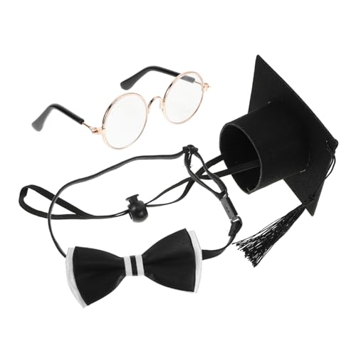HOODANCOS 1 Satz Mütze Fliege und Brille Festliche Dekoration für Gänse zur Abschlussfeier Teiliges Set für Kleine Haustiere HOODANCOS 1 Satz Mütze Fliege und Brille Festliche Dekoration für Gänse zur Abschlussfeier Teiliges Set für Kleine Haustiere von HOODANCOS
