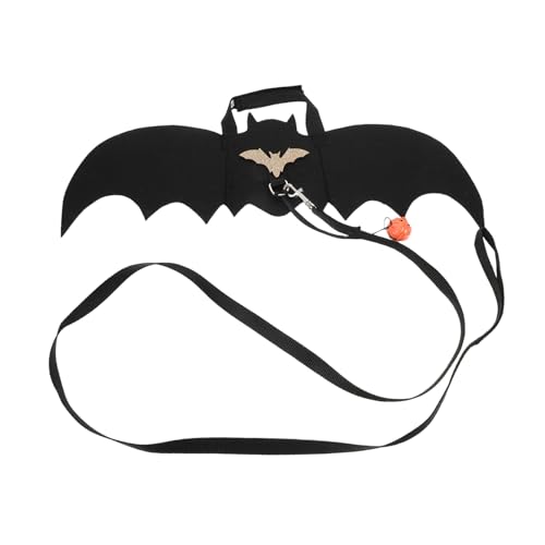 HOODANCOS 2 Sätze Halloween Katzenkostüm Fledermaus Flügel mit Glocke und Kürbis Anhänger Bequemes Haustier Outfit für Katzen und Kleine Hunde Vielseitig für Party und Festtage HOODANCOS 2 Sätze Halloween Katzenkostüm Fledermaus Flügel mit Glocke und Kürbis Anhänger Bequemes Haustier Outfit für Katzen und Kleine Hunde Vielseitig für Party und Festtage von HOODANCOS