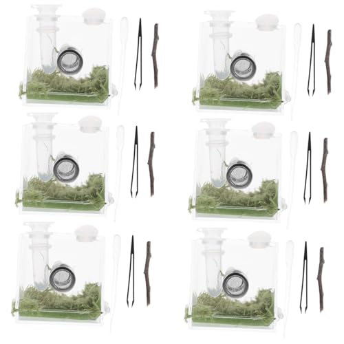 HOODANCOS 2 Sätze Springende Spinnen Terrarium aus Acryl mit Belüftungsloch Futterbox für Kleine Insekten Käferartige und Spinnentiere Transparentes Strapazierfähiges Aufzuchtgehäuse HOODANCOS 2 Sätze Springende Spinnen Terrarium aus Acryl mit Belüftungsloch Futterbox für Kleine Insekten Käferartige und Spinnentiere Transparentes Strapazierfähiges Aufzuchtgehäuse von HOODANCOS