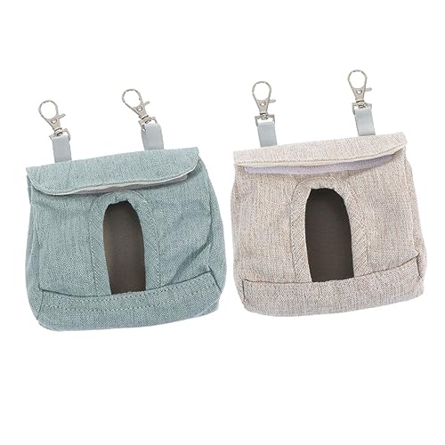 HOODANCOS 2 Stück Kleintier futterbeutel für Kaninchen und Meerschweinchen Großer Hänge futtersack mit Haken Waschbar Robust für Hasen Chinchillas und Nagerkäfige von HOODANCOS