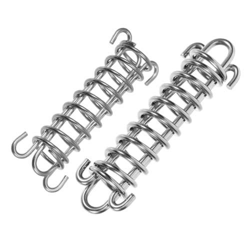 HOODANCOS 2 Stück Teiliges Hundeleinen dämpfer Edelstahl Stoßabsorbierende Federschnallen für Große und Kleine Hunde Heavy Duty Bungee Leash Zubehör für Outdoor Camping Flexible von HOODANCOS